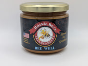 1 LB - "Bee Well" - Creamed Honey with Lemon, Ginger, Garlic, Tumeric, Lemon Peel, Bee Pollen